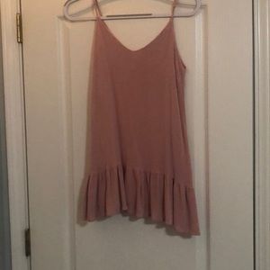 Pink peplum tank top